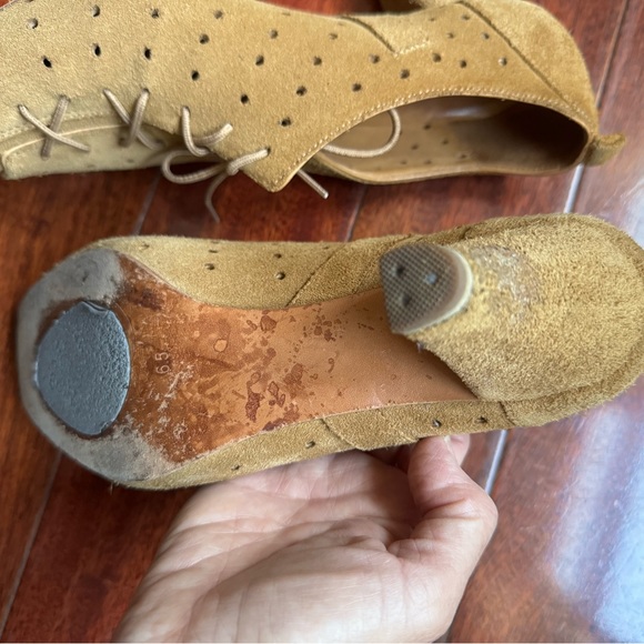 Rachel Comey Anthropologie Suede Laced Oxfords Heels size 6.5 - Picture 5 of 9